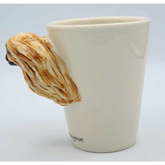 3D Pekingese Coffee Cup/Mug Hand Painted by Blue Witch Ceramics - Picture 10 of 16